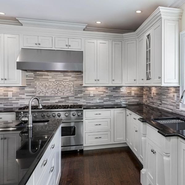 Interior kitchen tile install