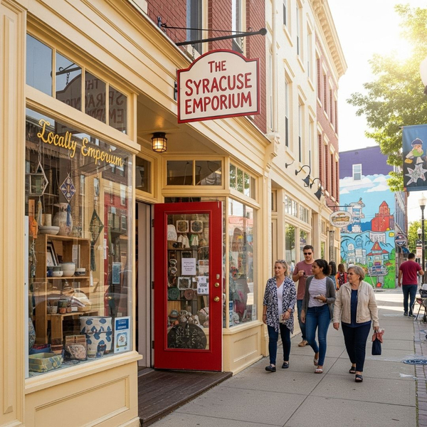 A local storefront representing support for the Syracuse economy.