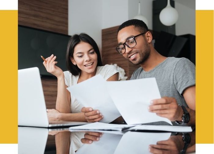 couple looking at financing options