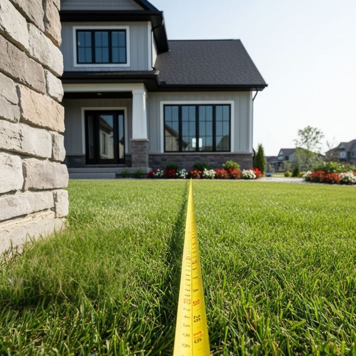 Tape measure on the ground.