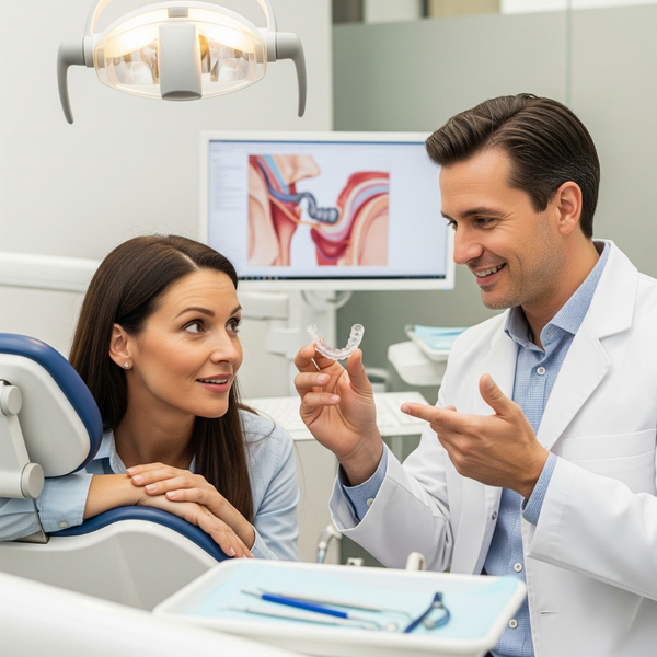 Doctor presenting an OAT to a client
