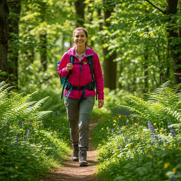 Active Person on a walk Active Person on a walk