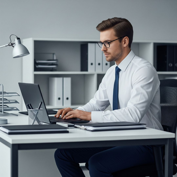 Person Being productive at work Person Being productive at work