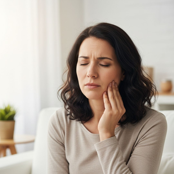 woman holding jaw in pain woman holding jaw in pain