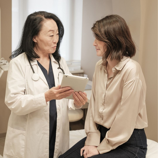 woman having a consultation with a doctor