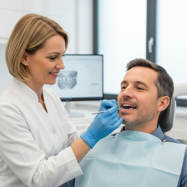 being fitted for oral appliance therapy being fitted for oral appliance therapy