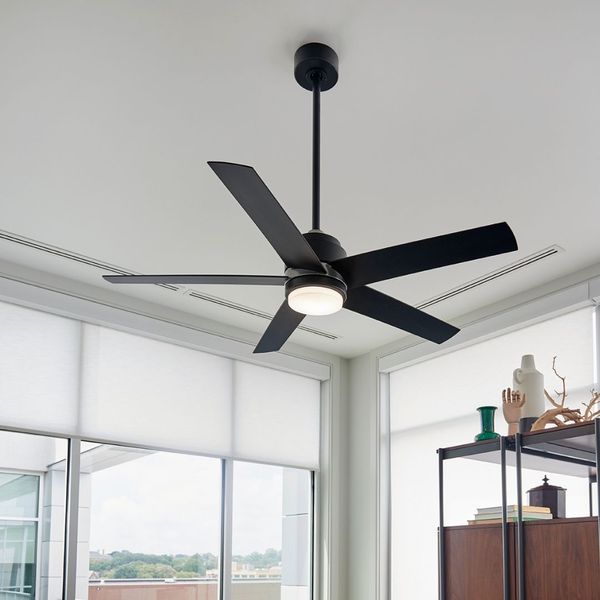 black metal ceiling fan