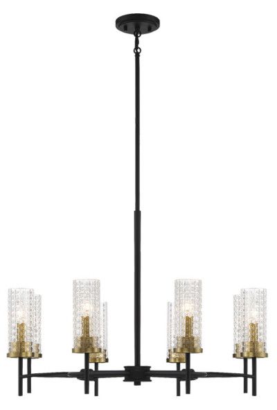 Mallory Collection 6 Light 45 inch Gold Leaf Island Pendant