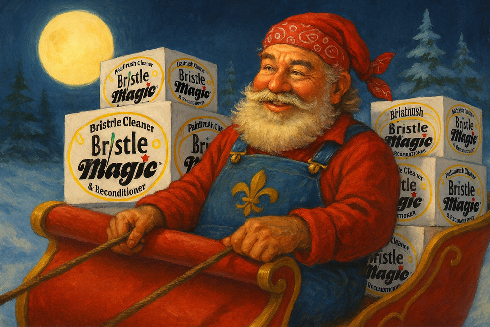 bristle magic delivery by Boudreaux Santa Claus