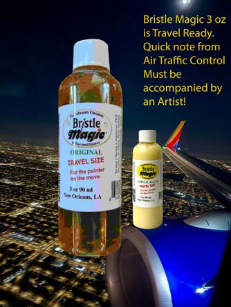 Bristle Magic Travel size bottles original and Acrylic Blend.
