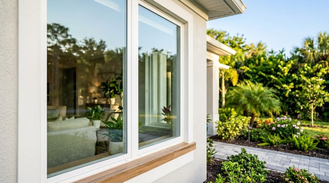 clean windows on a home