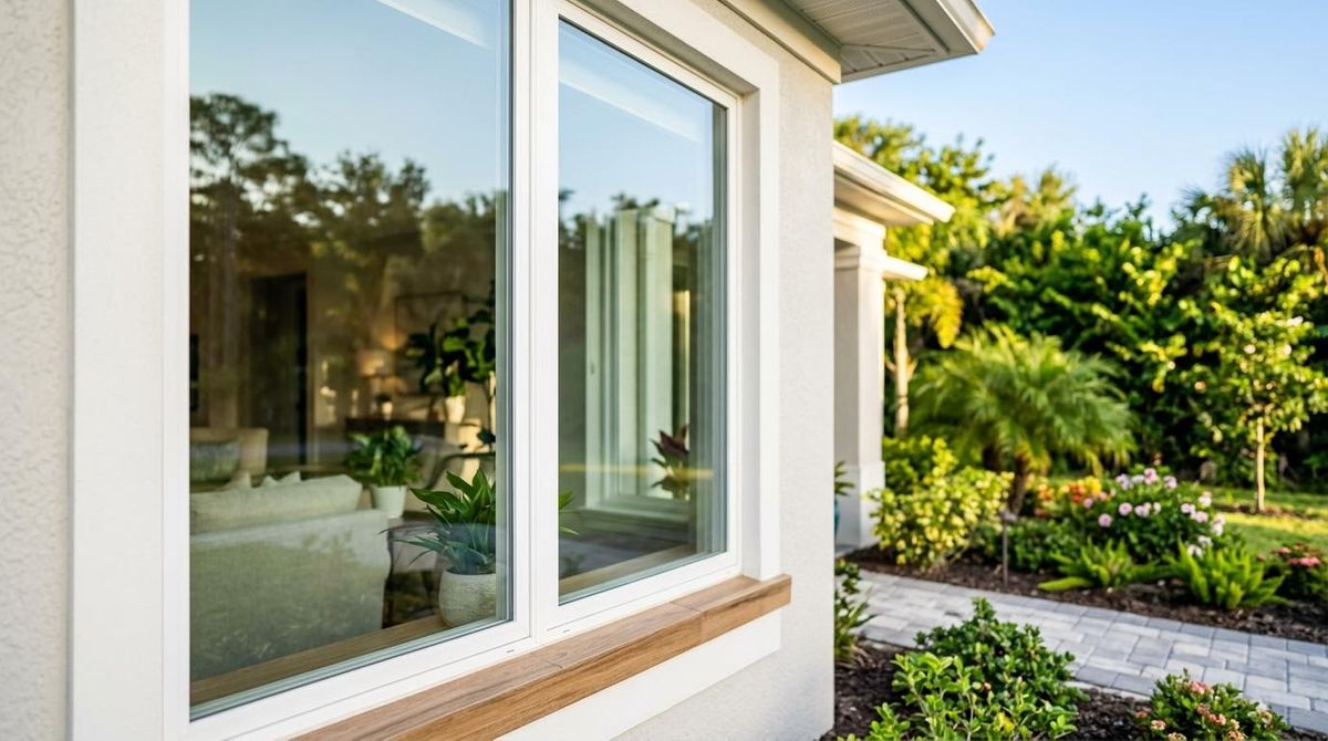 clean windows on a home