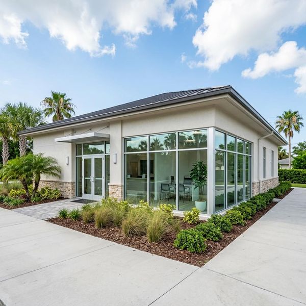 clean windows on a office building florida