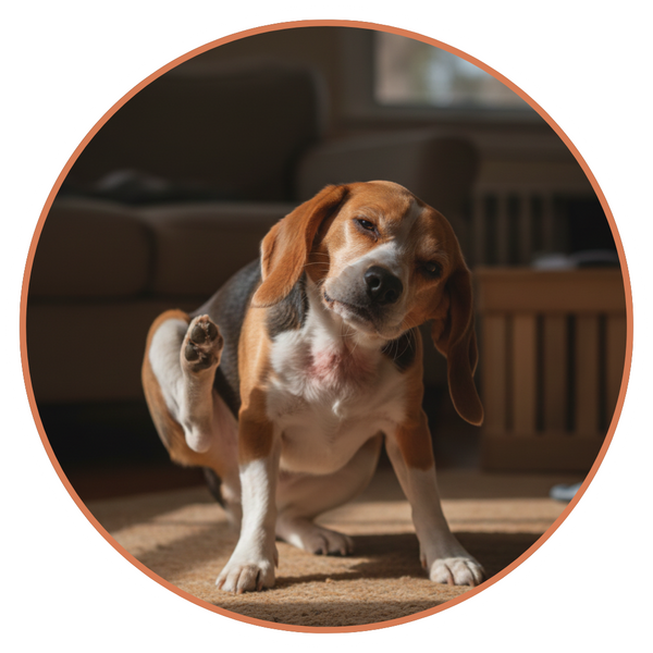 A bagel with a skin condition scratching