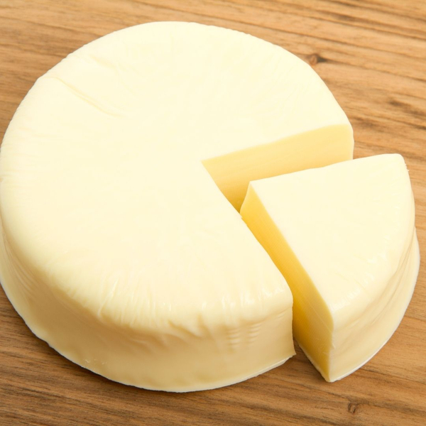 An image of a wheel of Metsovone cheese.
