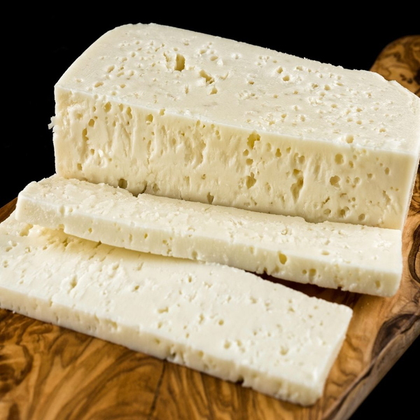 An image of sliced Kefalotyri cheese.