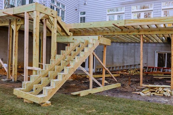 Image of a deck being built.