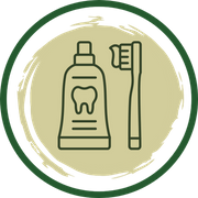 toothbrush and paste icon