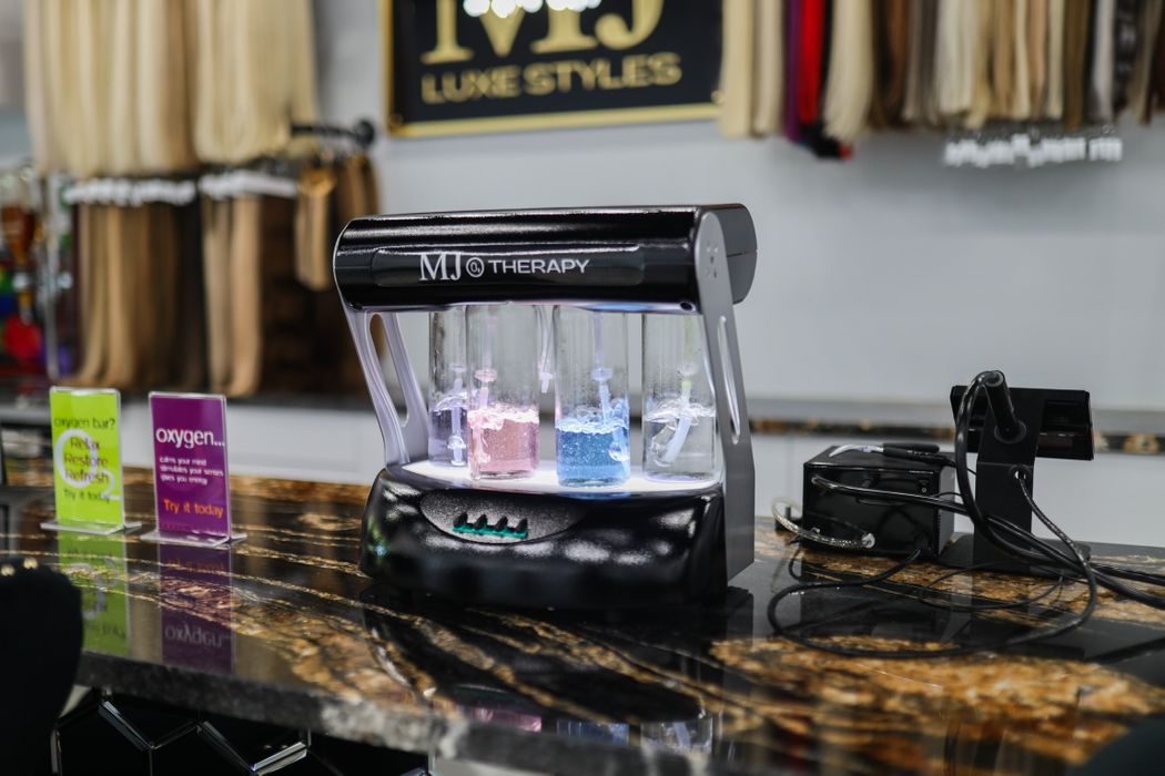 oxygen bar at MJ luxe Styles Hair Salon in Columbus Ohio