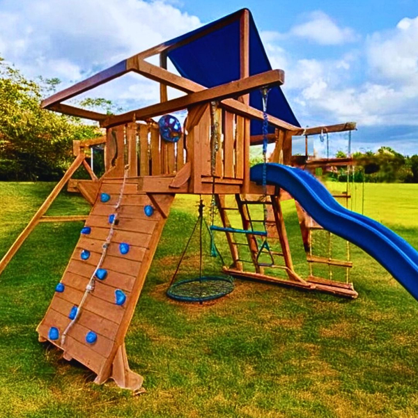 A blue colored playset