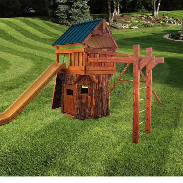 A backyard playset