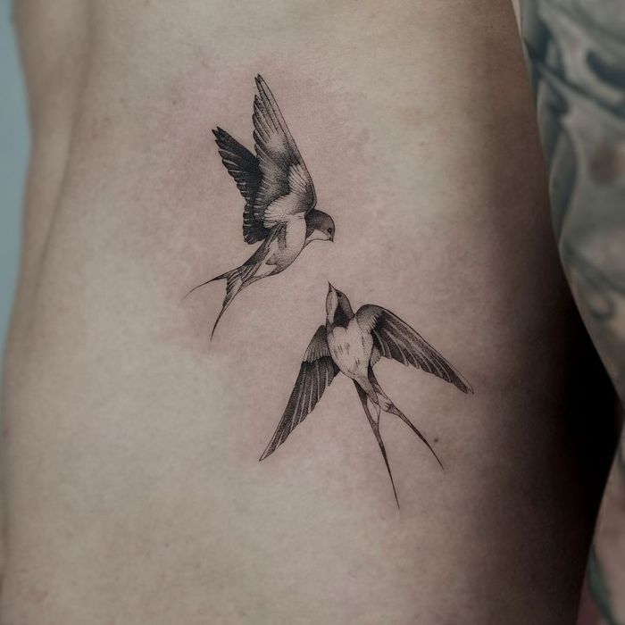 sparrow tattoo by Esmee