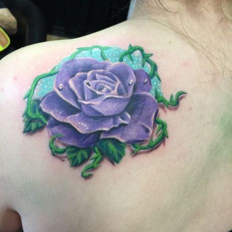 Purple Rose Tattoo | James | Twisted Tattoo 