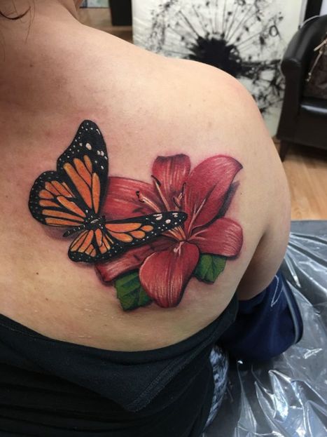 Butterfly Flower Tattoo | James | Twisted Tattoo 