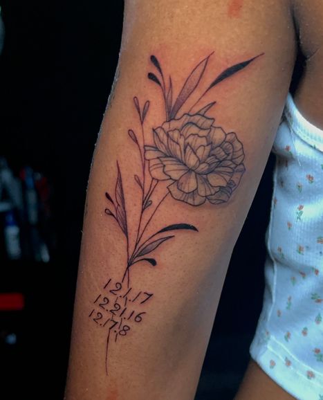 Flower Memorial Tattoo | Twisted Tattoo