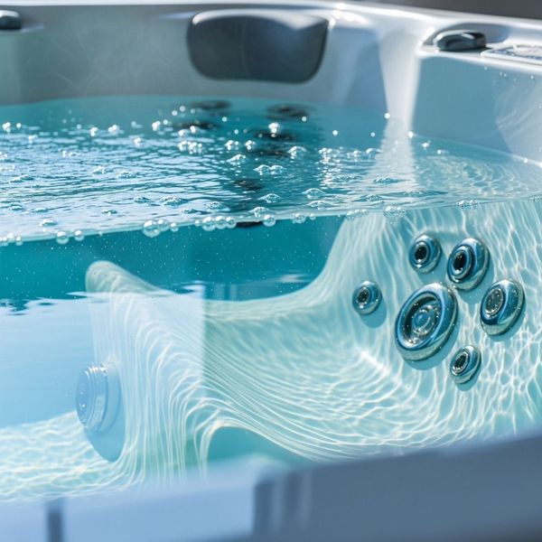 water level in a hot tub