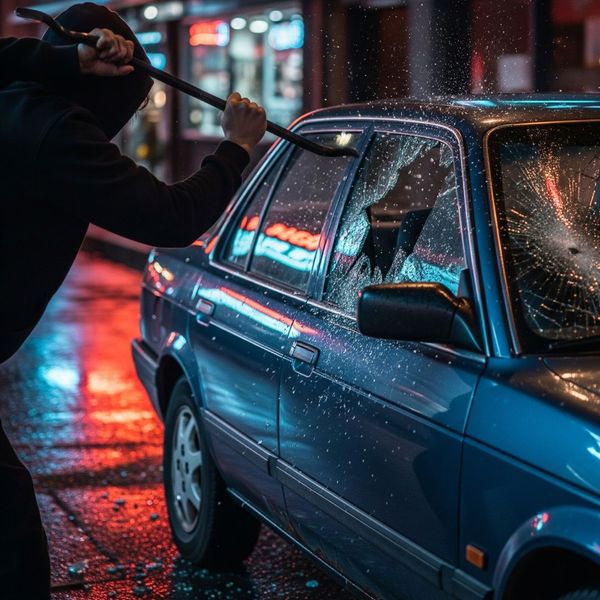 person breaking into a car person breaking into a car