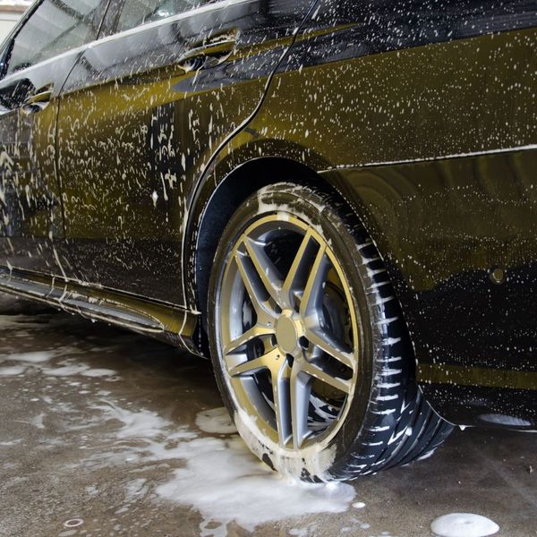 car with soap on it