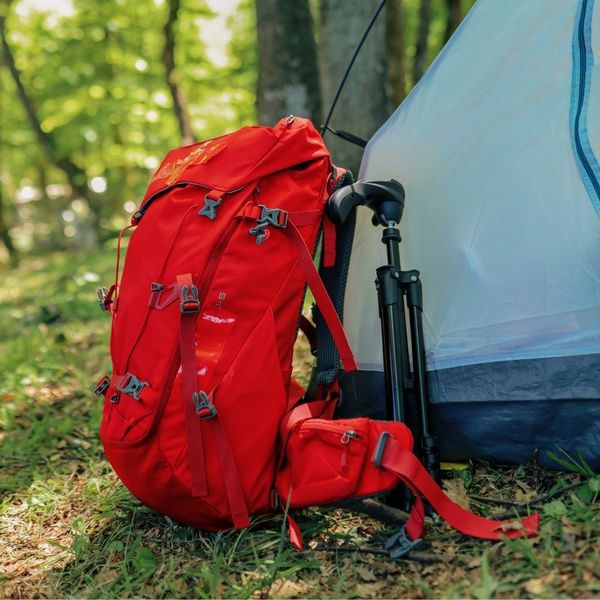 hiking pack with water