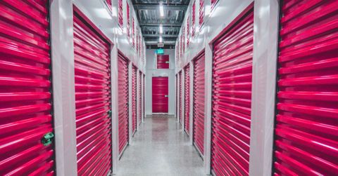 pink interior storage unit