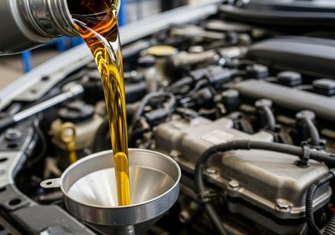 adding oil to a vehicle