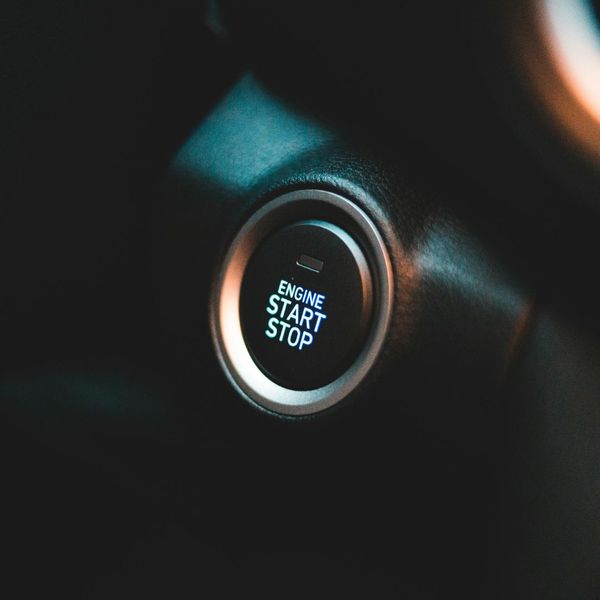 start button in a car start button in a car