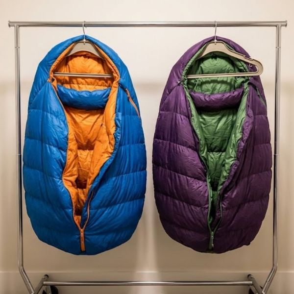 hanging up sleeping bags