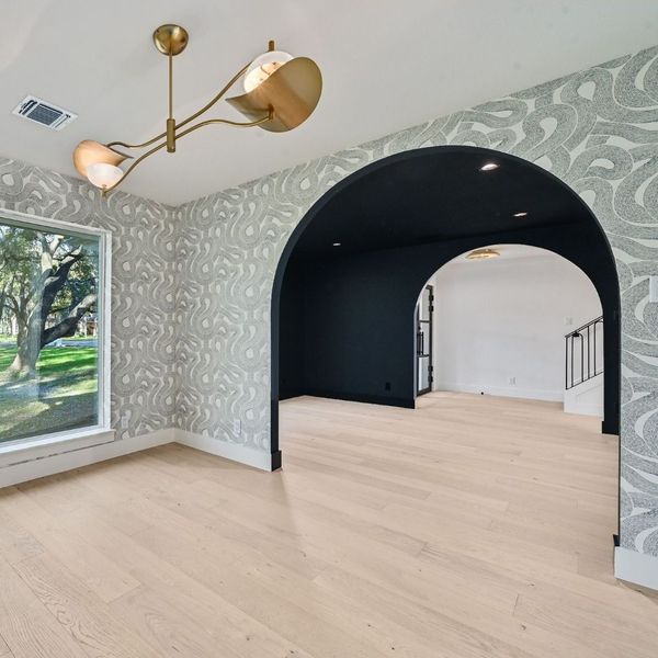 remodeled home with curved entryways  remodeled home with curved entryways