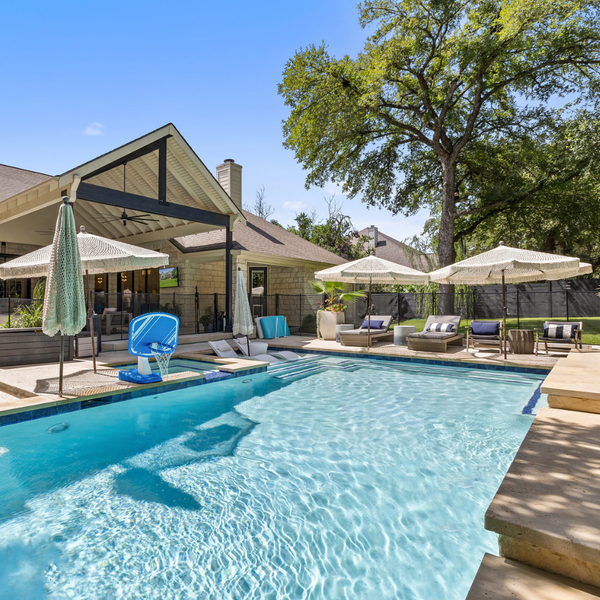 Backyard pool area