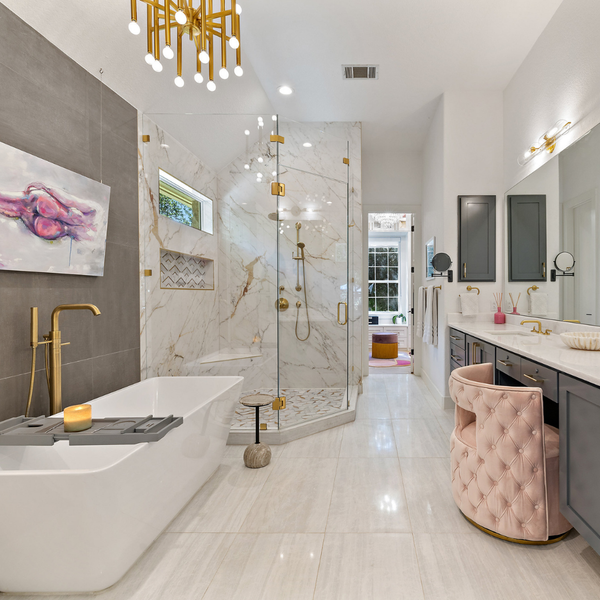 Large modern master bathroom
