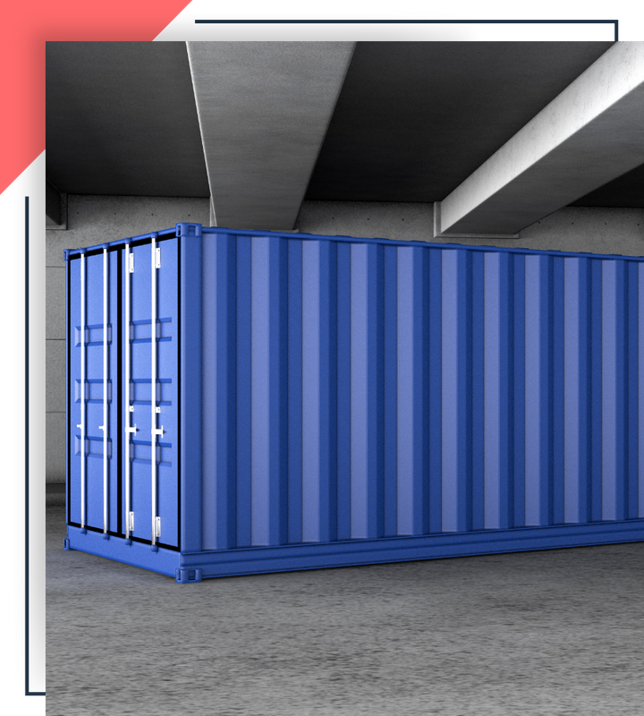 blue storage container