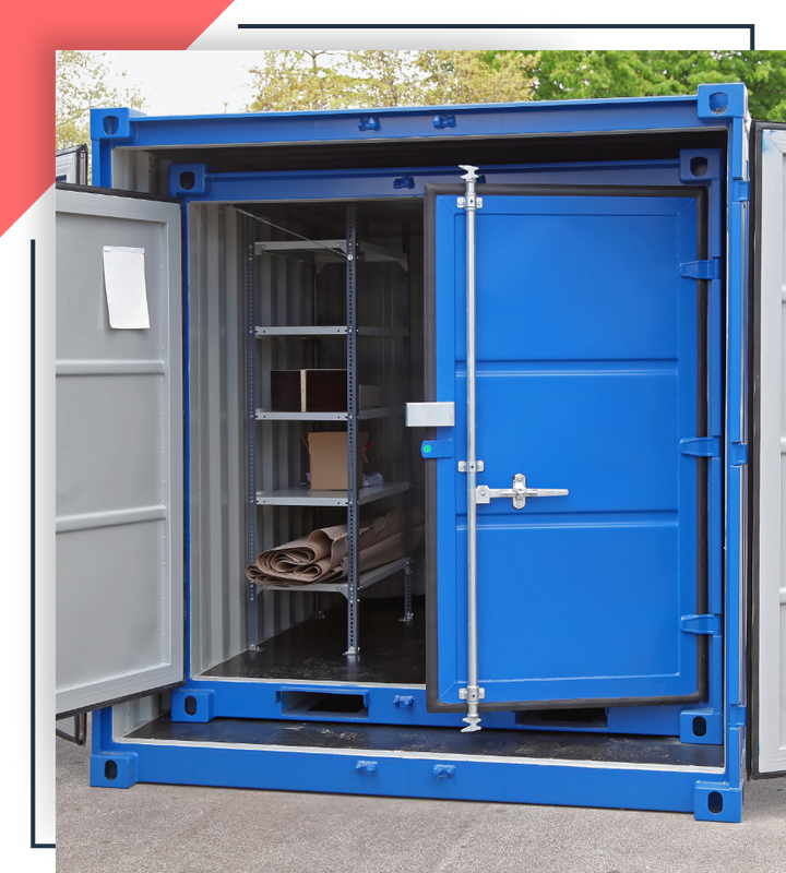 storage container with shelving